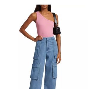 Frame high rise cargo denim pants